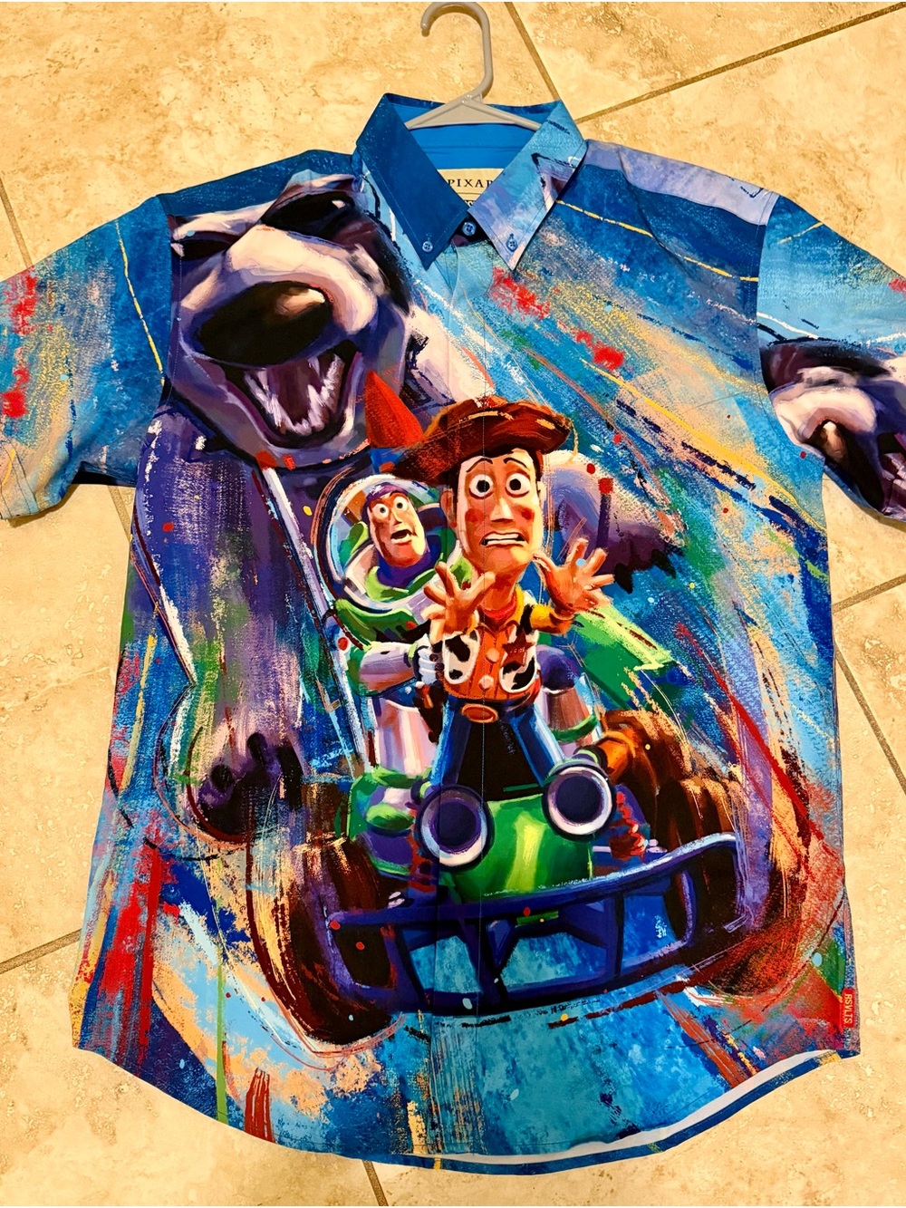 Sold out! Disney Pixar RSVLTS 30th Anniversary Toy Story Button-Down Shirt Large